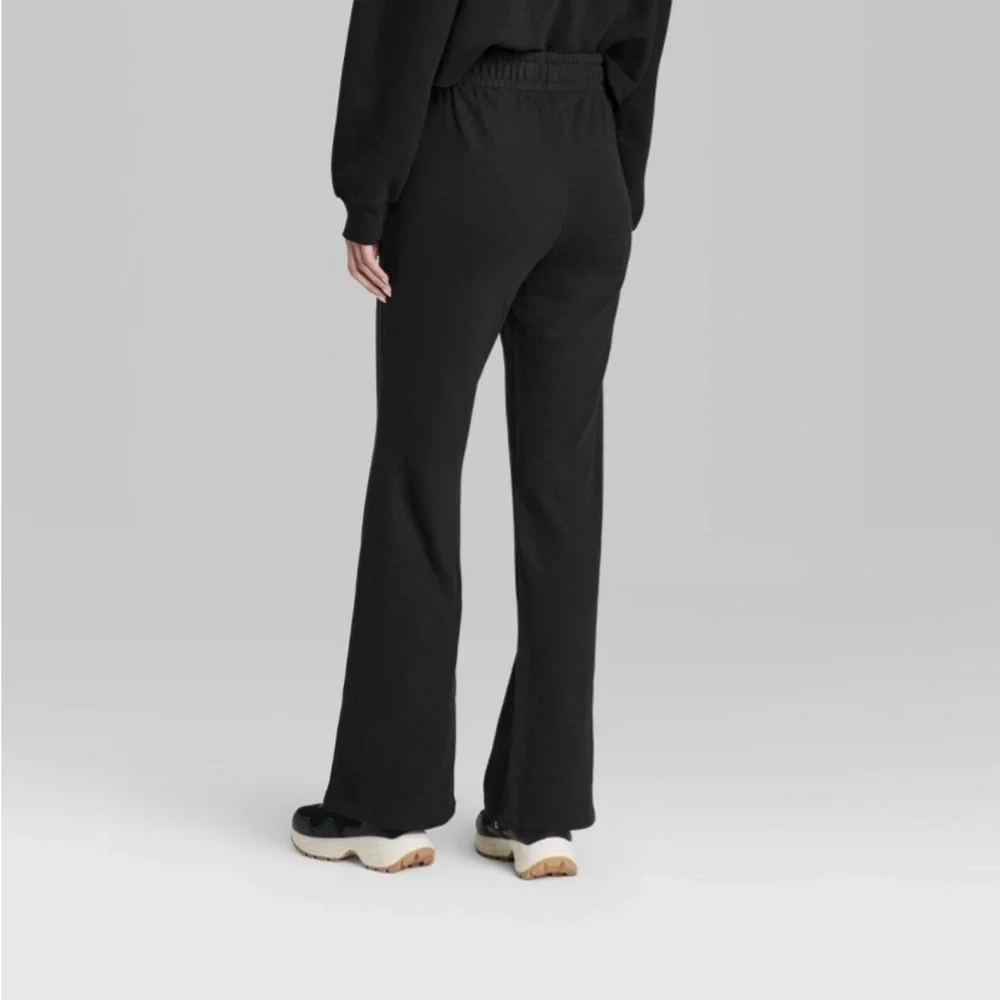 Women's High-Rise Wide Leg French Terry
Sweatpants - Wild Fable Black - Picture 3 of 8